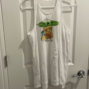 Star Wars Her Universe Grogu/Baby Yoda racer back tunic tank top